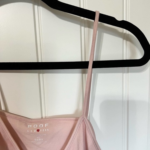 Poof New York Womens Crop‎ Tank Rose Smoke M/L Spaghetti Strap - Picture 5 of 8